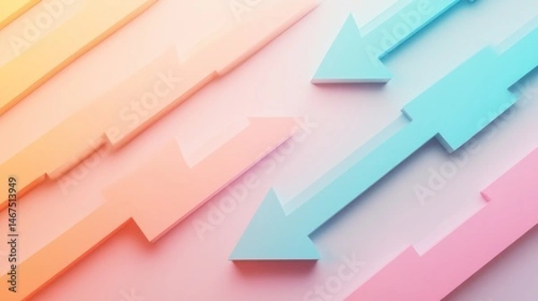 Fototapeta Abstract arrows in pastel colors