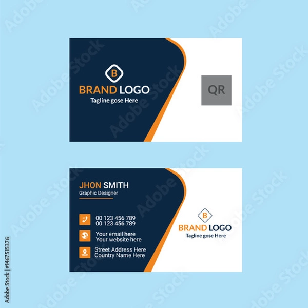 Fototapeta Minimal Corporate  Business Card Design