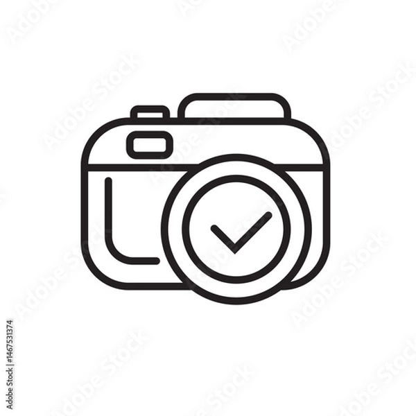 Fototapeta Camera icon. flat illustration of vector icon on white background
