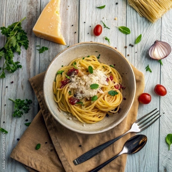 Obraz pasta with pesto