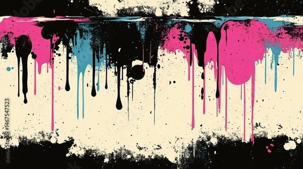 Fototapeta Abstract Paint Splatter Background with Vibrant Colors and Grunge Texture