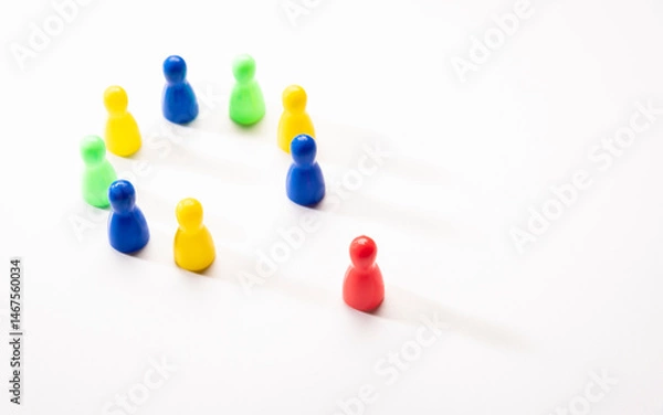 Obraz outstanding red of nine mixed team