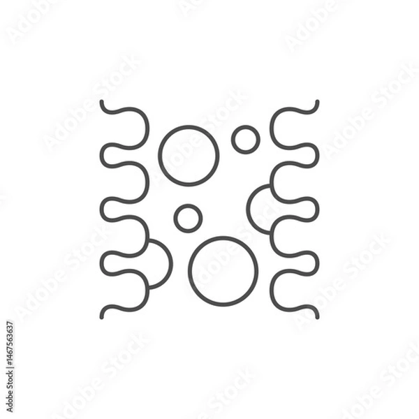 Obraz Intestinal absorption line outline icon