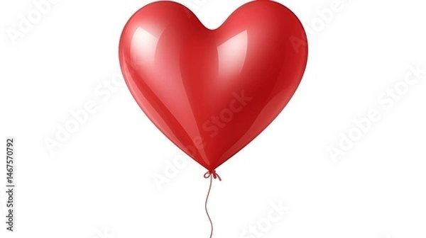 Fototapeta Heart Shape Balloon Isolated: Professional Balloon Heart Shaped for Events & Decor