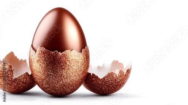 Fototapeta A chocolate Easter egg