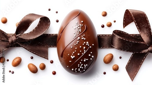 Fototapeta A chocolate Easter egg