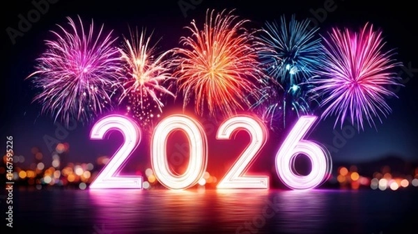 Fototapeta New Year greeting card