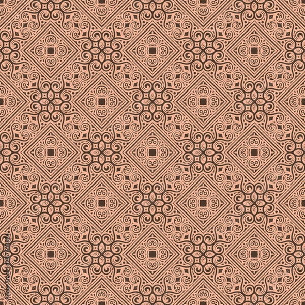 Fototapeta brown ornament line pattern template