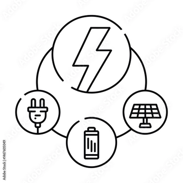 Fototapeta Happy Lightbulb Idea with Growth Chart