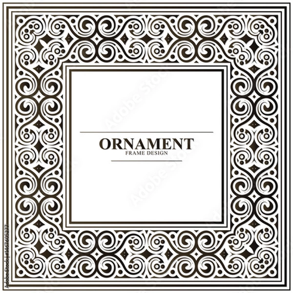 Fototapeta 
flat ornament frame design template