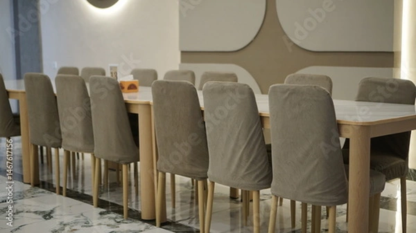 Obraz tables and chairs in the restaurant