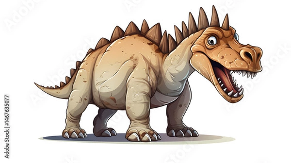 Fototapeta Professional Einiosaurus Twisted Cartoon Vector Stock Illustration for Marketing Materials