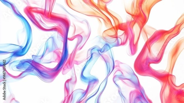Fototapeta Abstract Fluid Wave Background with Blue, Pink, and Orange Transparent Tones