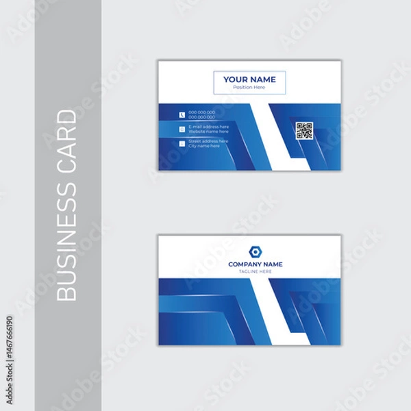 Fototapeta Vector minimal elegant business card design template .
