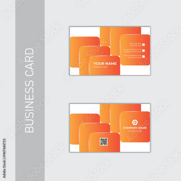Fototapeta Elegant vector modern corporate business card design template .