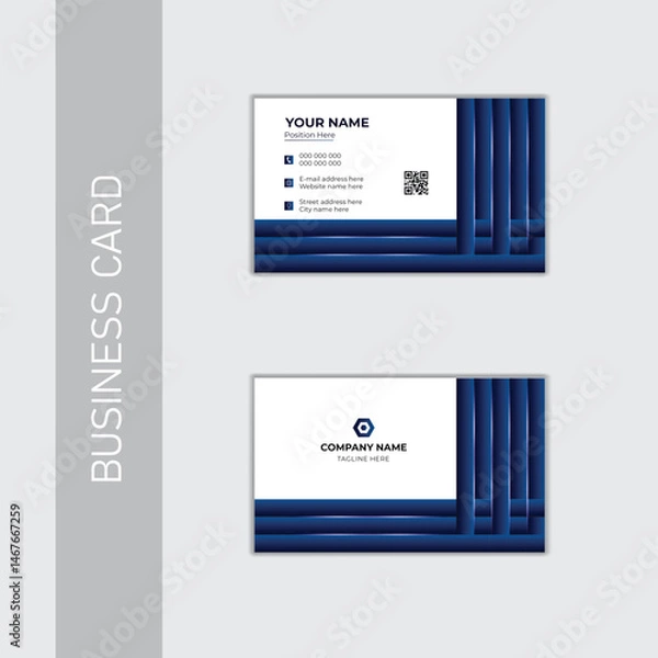 Fototapeta Vector minimalist corporate business card design .
