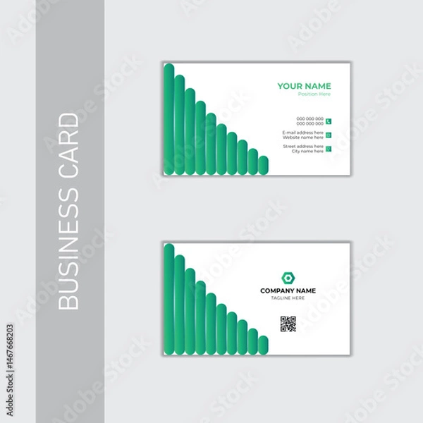 Fototapeta Abstract modern business card design template .