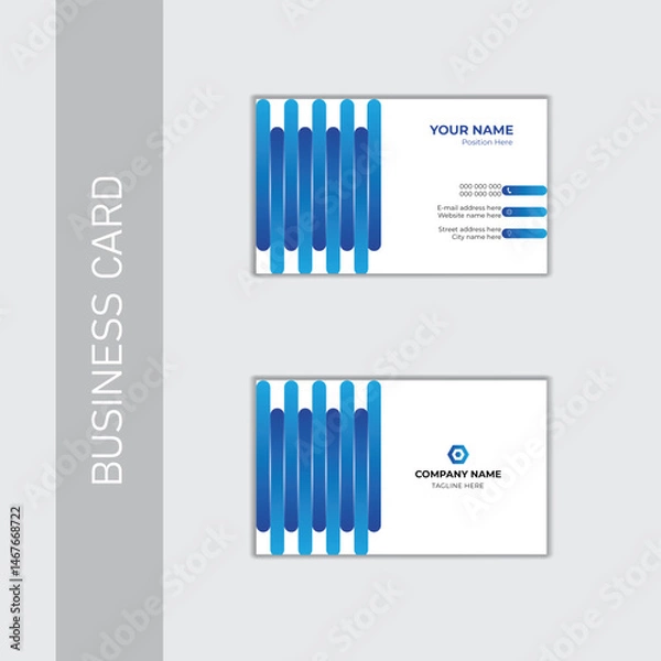 Fototapeta Corporate minimal business card design template .