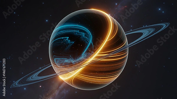 Fototapeta Macro Shot of Rainbow Soap Bubble with Vivid Swirls