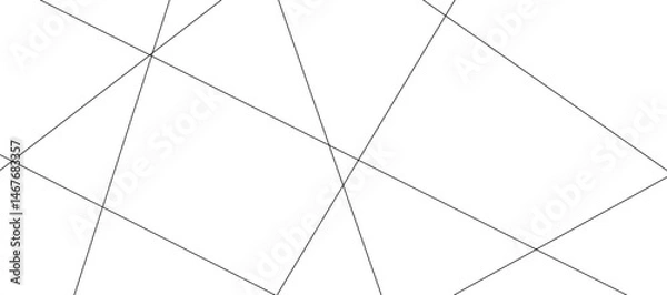 Fototapeta Abstract pattern of diagonal black lines on a clean white background. The lines should vary in length and angle, creating a dynamic and chaotic composition.