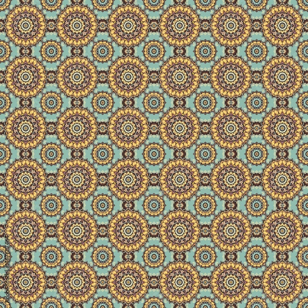 Fototapeta Seamless Mandala Floral Pattern.