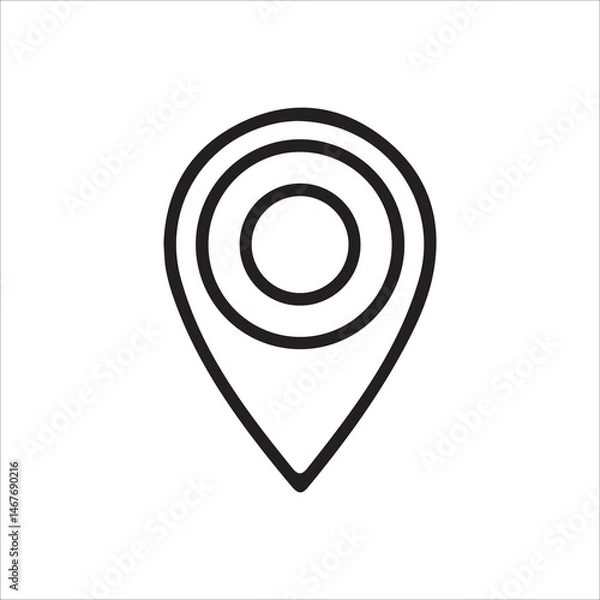 Fototapeta vector map pointer icon