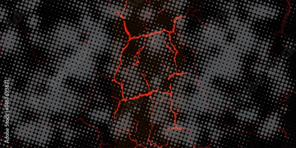 Obraz Storm lightning, lightning strike, realistic electric zipper, energy lightning light effect, red lightning strike isolated on dark background. Vector illustration.