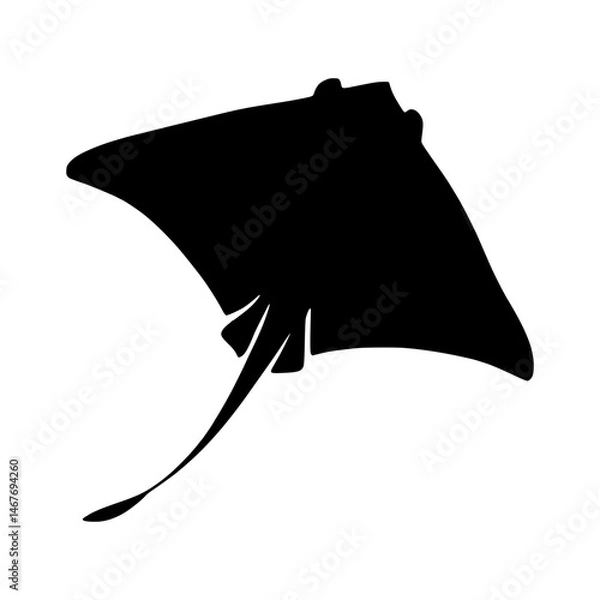 Obraz Silhouette Stingray Vector Graphic