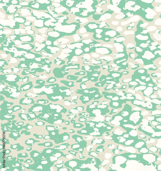 Fototapeta Leopard print. Vector seamless pattern. Animal skin background with black and brown spots on beige backdrop. Abstract exotic safari texture. Jaguar, leo, puma cheetah fur pattern. Repeat design