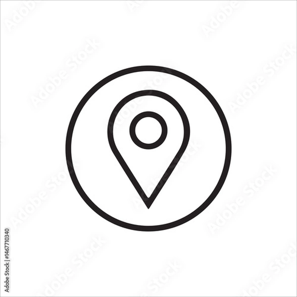 Fototapeta vector map pointer icon