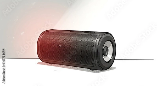 Obraz Portable Speaker Illustration for Audio Enjoyment