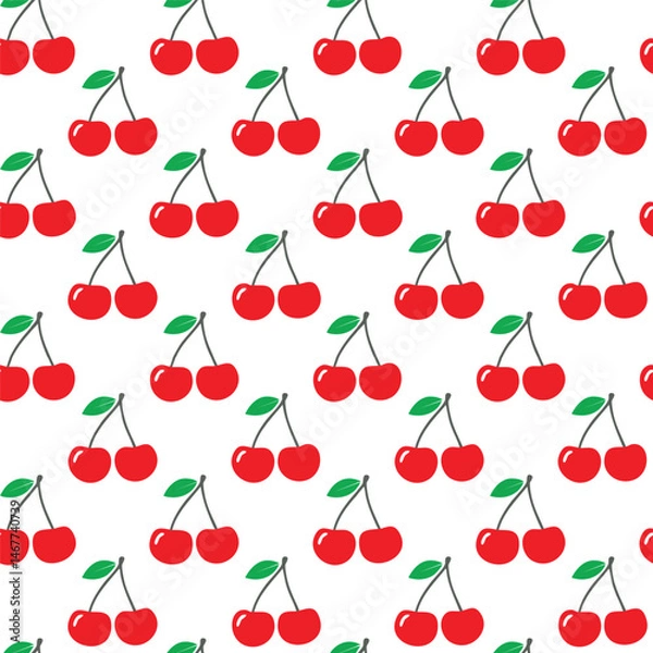 Fototapeta Cherry pattern background design illustration