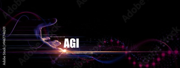 Fototapeta AGI Technology Visualization