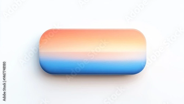 Obraz Oval case with sunset gradient