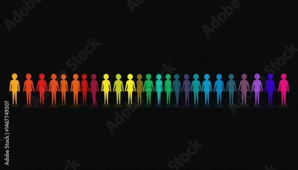 Fototapeta "Vibrant Diversity and Inclusion Collage – Unity, Pride, and Belonging in Colorful Representation"