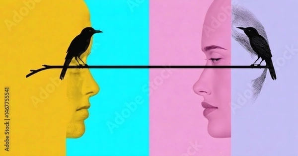 Fototapeta "Vibrant Diversity and Inclusion Collage – Unity, Pride, and Belonging in Colorful Representation"