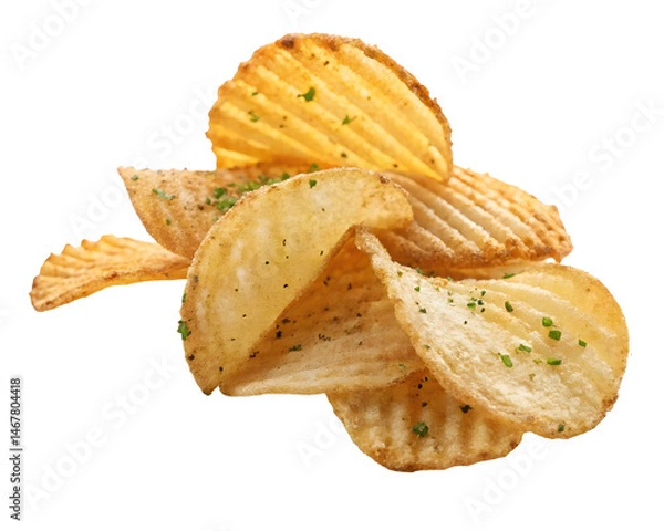Obraz potato chips on  transparent background 