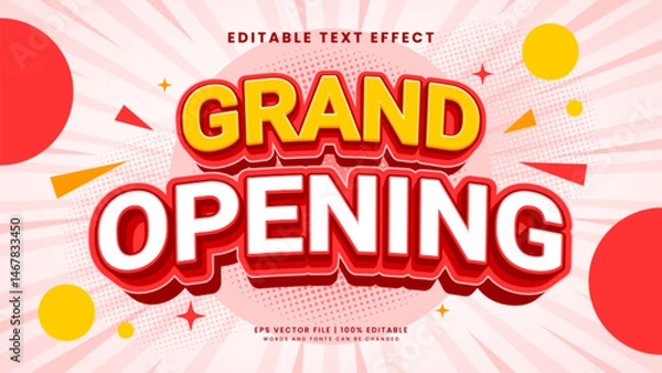 Obraz Grand opening sale 3d editable text effect