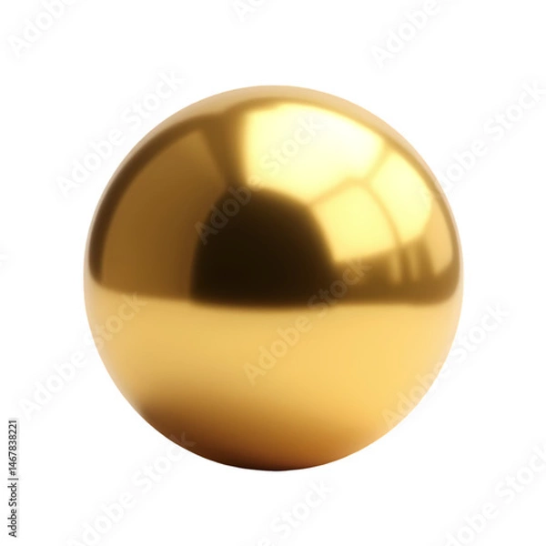 Obraz Golden Sphere Shiny Gold Ball Background isolated on transparent background