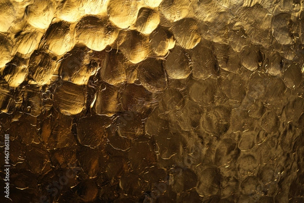 Fototapeta A hammered brass texture brings a rugged yet refined metallic surface with a tactile finish