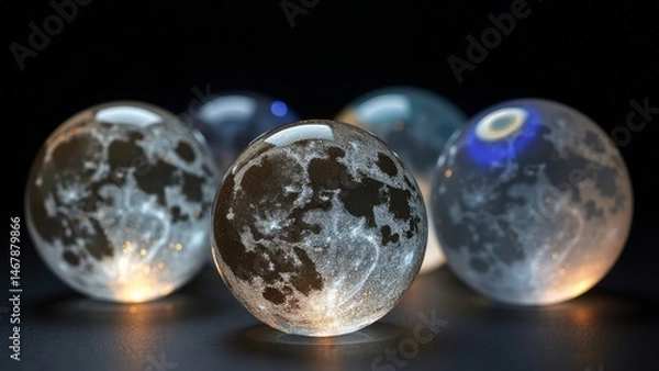Fototapeta Display image of luminous spherical object