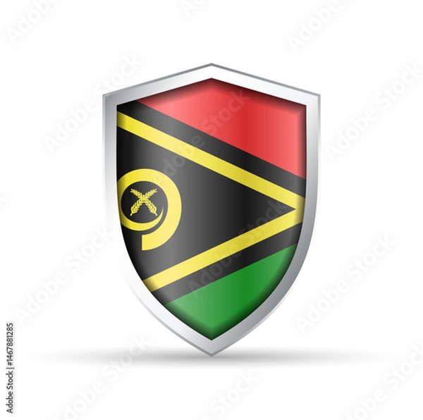 Obraz Vanuatu Flag Glossy Shield Icon