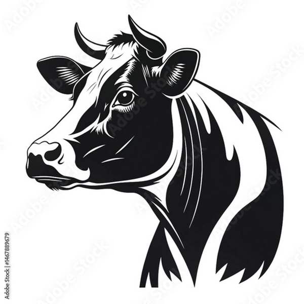 Fototapeta Timeless Profile of a Graceful Dairy Animal with Distinctive Features