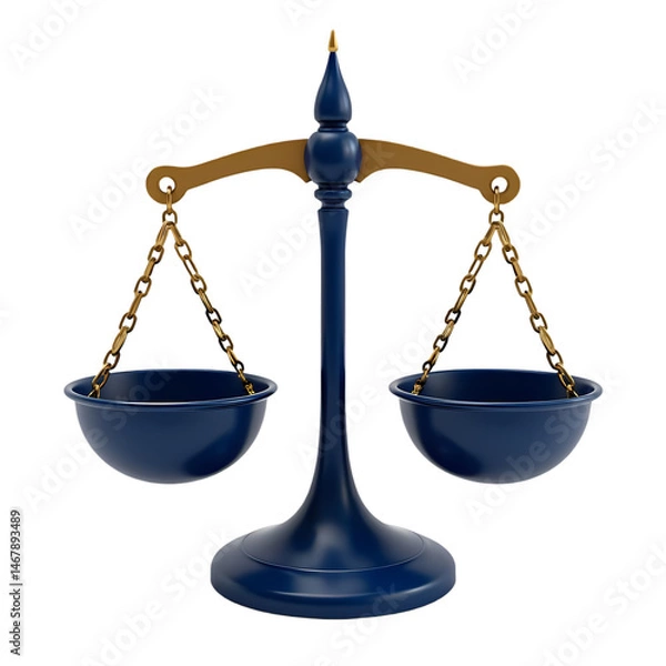 Fototapeta HighResolution Image of a Classic Scales of Justice isolated on transparent background
