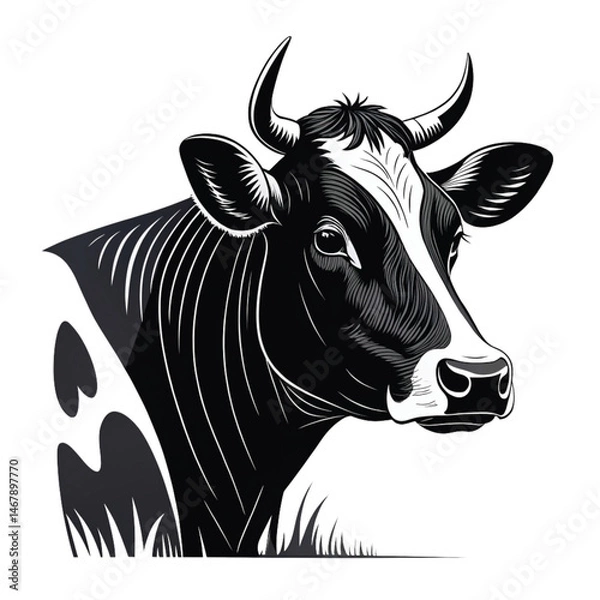 Fototapeta Timeless Profile of a Graceful Dairy Animal with Distinctive Features