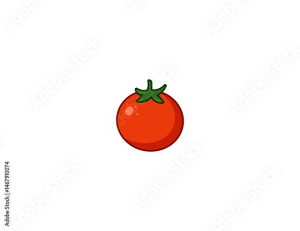 Obraz Vector illustration of cartoon tomato