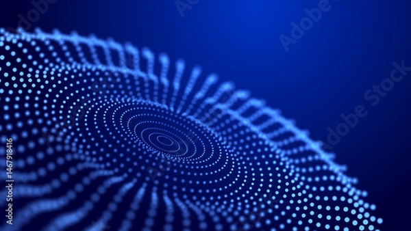 Fototapeta 3d abstract web with intertwining lines and dots. Digital technologies - big data research.
