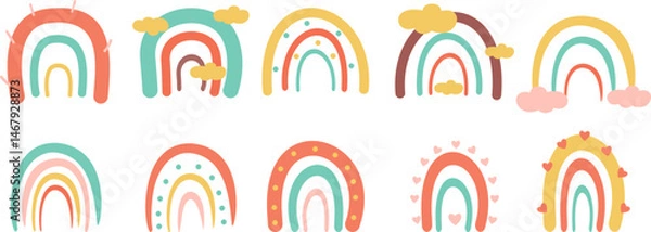 Fototapeta Cute Boho Rainbow