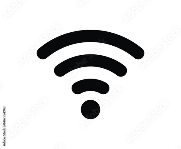 Fototapeta Wifi wireless internet signal flat icon for apps