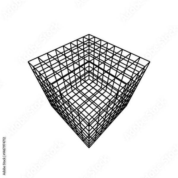 Obraz abstract 3d cube